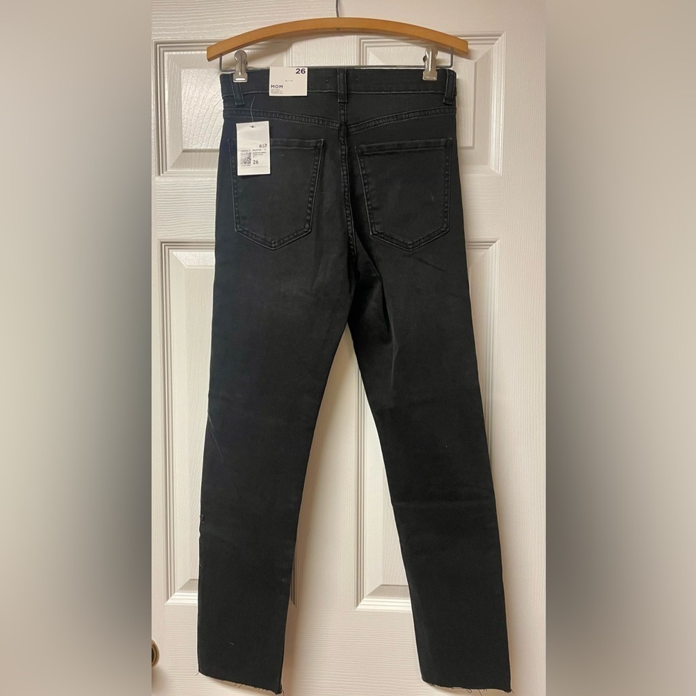 NWT Forever 21 Mom Jeans Black Skinny Jeans High Rise size 26 stretch nwt - Picture 3 of 12